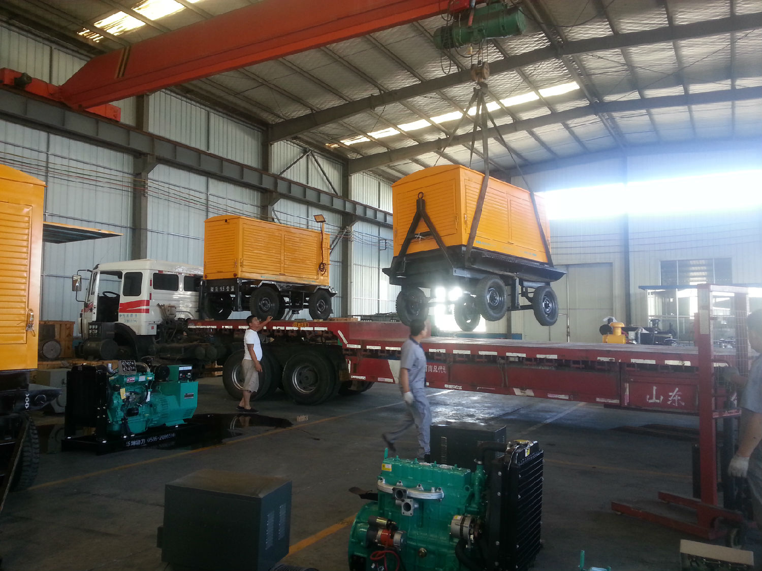 節水增糧項目移動泵車裝車